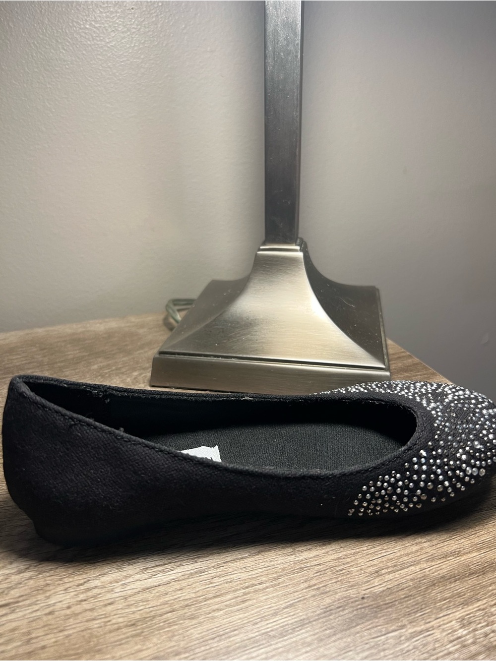 Steve Madden Black Rhinestone Ballet Flat —(stock 02) - Picture 4 of 6